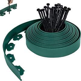 XMTECH Flexible Rasenkante Kunststoff 20m, mit 60