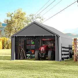 XMTECH Garagenzelt 4x6 m Winterfest, Stabiler