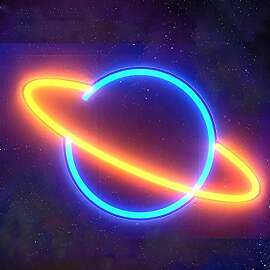 xocome Planet Neon Sign, Wanddekoration,Batterie