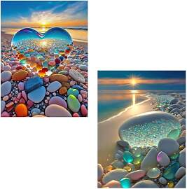 XongSyue 2 Pack Diamant Painting, 5D Diamond