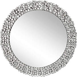 Xora Wandspiegel, Silber, Glas, rund, 80x80x1.9