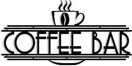 XORT Wanddekoration aus Metall, Motiv: Kaffee- und 