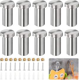XSHAO® 10 Stk Handtuchhaken zum Bohren, 21x36mm