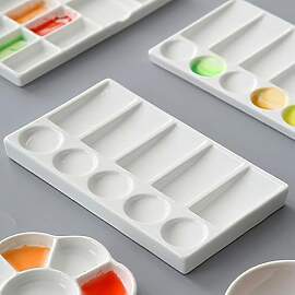 XUBX 1 Stück Porzellan Aquarellfarben Palette,