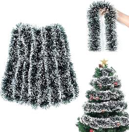 XULEGGNK Weihnachtsgirlande 10m, Lametta Girlande