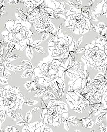 xupingjiti Selbstklebende Tapete Blumen Aquarell