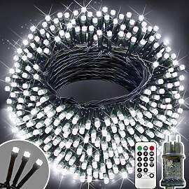 XURISEN 123M Lichterkette 1000 LED Kaltweiß