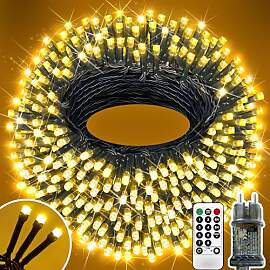 XURISEN 123M Lichterkette 1000 LED Warmweiß