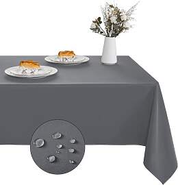 XWZO Tischdecke Abwaschbar, Tischdecke Grau,