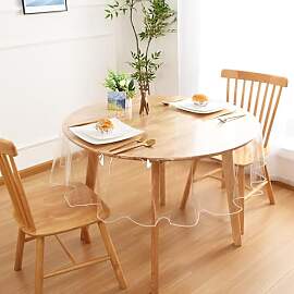 XWZO Tischdecke Abwaschbar Transparent Wasserdicht 