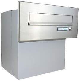 XXL Edelstahl Mauerdurchwurf Briefkasten mit