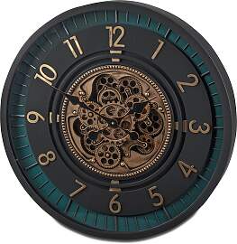 XXL Wanduhr ANTIK mit beweglichen Zahnrädern D.