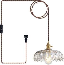 XZHGCEE Hängelampe mit Stecker: Pendelleuchte