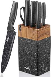Yabano Messerblock Set, 7 teilig Messerset mit