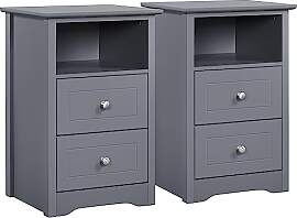 Yaheetech 2er Set Nachtschrank Nachttisch mit 2