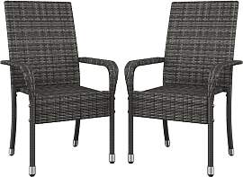 Yaheetech 2er Set Polyrattan Gartenstühle