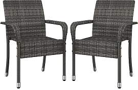 Yaheetech 2er Set Polyrattan Gartenstühle