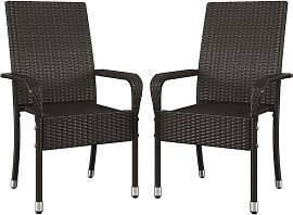 Yaheetech 2er Set Polyrattan Gartenstühle