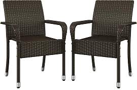 Yaheetech 2er Set Polyrattan Gartenstühle
