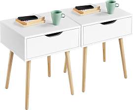 Yaheetech 2X Nachttisch Beistelltisch Nachtschrank 