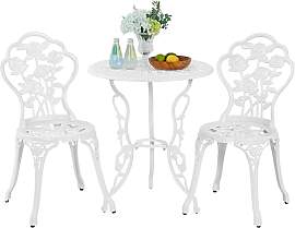 Yaheetech 3tlg. Bistro Set Balkonset Gartenset mit 