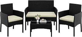 Yaheetech 4-er Gartenmöbel Set Balkonmöbel Set