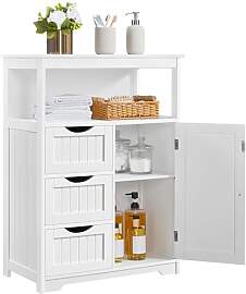 Yaheetech Badezimmerschrank Hochschrank mit 3