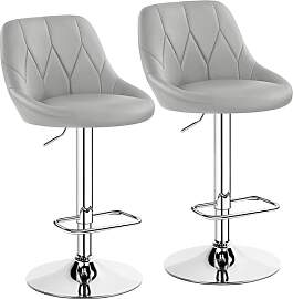 Yaheetech Barhocker 2er Set Höhenverstellbar,