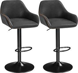 Yaheetech Barhocker 2er Set, Höhenverstellbar