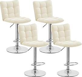Yaheetech Barhocker 4er Set Thekenhocker 360°