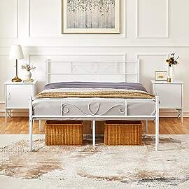 Yaheetech Bettrahmen 160 x 200 cm Metallbett mit