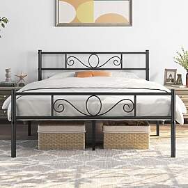 Yaheetech Bettrahmen Metallbett Bettgestell aus