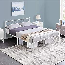 Yaheetech Bettrahmen Metallbett Bettgestell aus