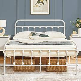 Yaheetech Bettrahmen Vintage Stil 140 x 200 cm