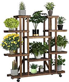 Yaheetech Blumenregal Holz 6 Ebenen Blumenständer 