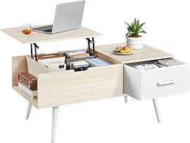 Yaheetech Couchtisch Höhenverstellbar,