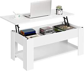 Yaheetech Couchtisch mit Höhenverstellbarer