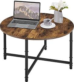 Yaheetech Couchtisch Runder Kaffeetisch