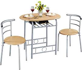 Yaheetech Essgruppe 3-teilig, Esszimmergruppe