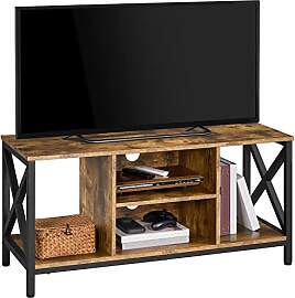 Yaheetech Fernsehschrank mit 4 offenen Lagerregale 