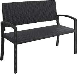 Yaheetech Gartenbank Polyrattan 2-Sitzer Sitzbank