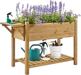Yaheetech Hochbeet mit Klappbare Tischplatte & 