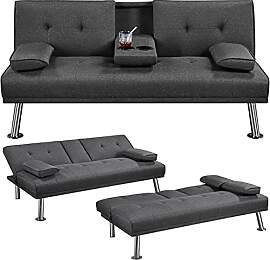 Yaheetech Klappbares Schlafsofa Couch Sofa mit