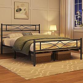 Yaheetech Metallbett 140 x 200 cm Bettrahmen mit