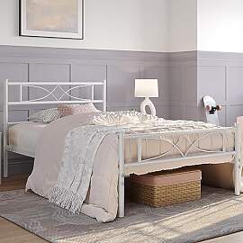 Yaheetech Metallbett 90 x 190 cm Bettrahmen mit
