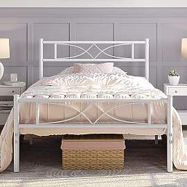 Yaheetech Metallbett 90 x 200 cm Bettrahmen mit