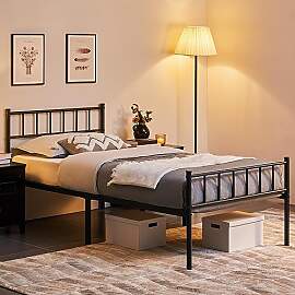 Yaheetech Metallbett 90 x 200 cm Bettrahmen mit
