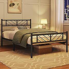 Yaheetech Metallbett 90 x 200 cm Minimalistischer