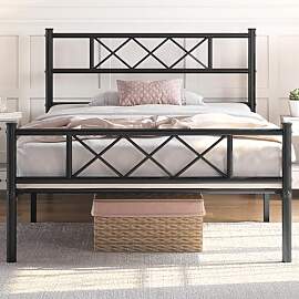 Yaheetech Modern Metallbett 90x190 cm Bettgestelle 