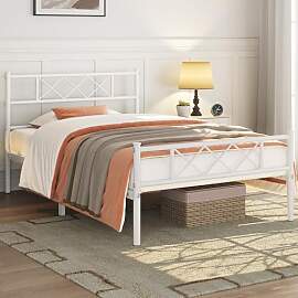 Yaheetech Modern Metallbett 90x190 cm Bettgestelle 